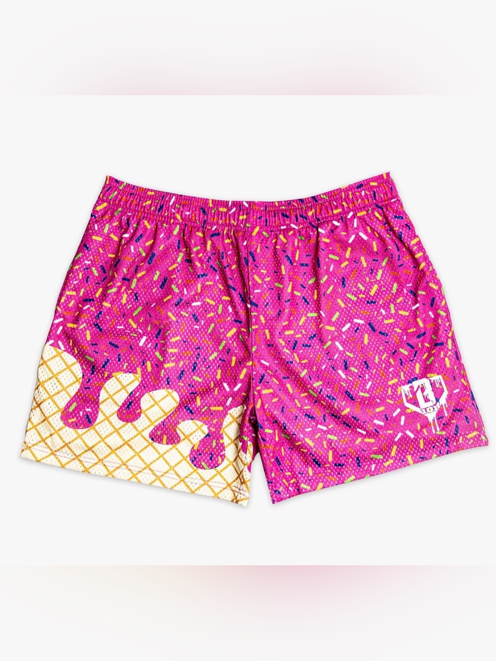 Baseball Lifestyle 101 Ice Cream Drip Mesh Shorts - Youth Large YL - Athletic